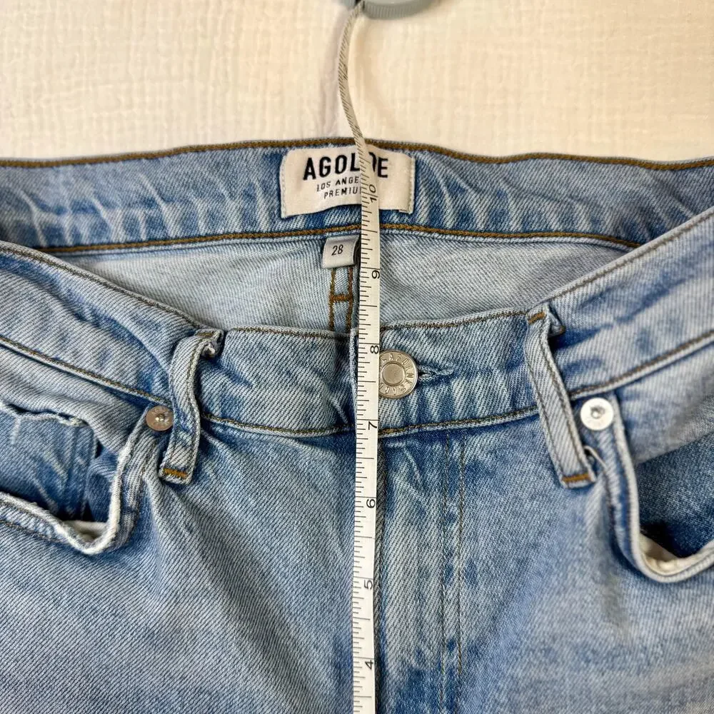 AGOLDE Toni Mid-Rise Skinny Jeans Light Wash Women’s 28 Sustainable Luxury Clean - Picture 9 of 15